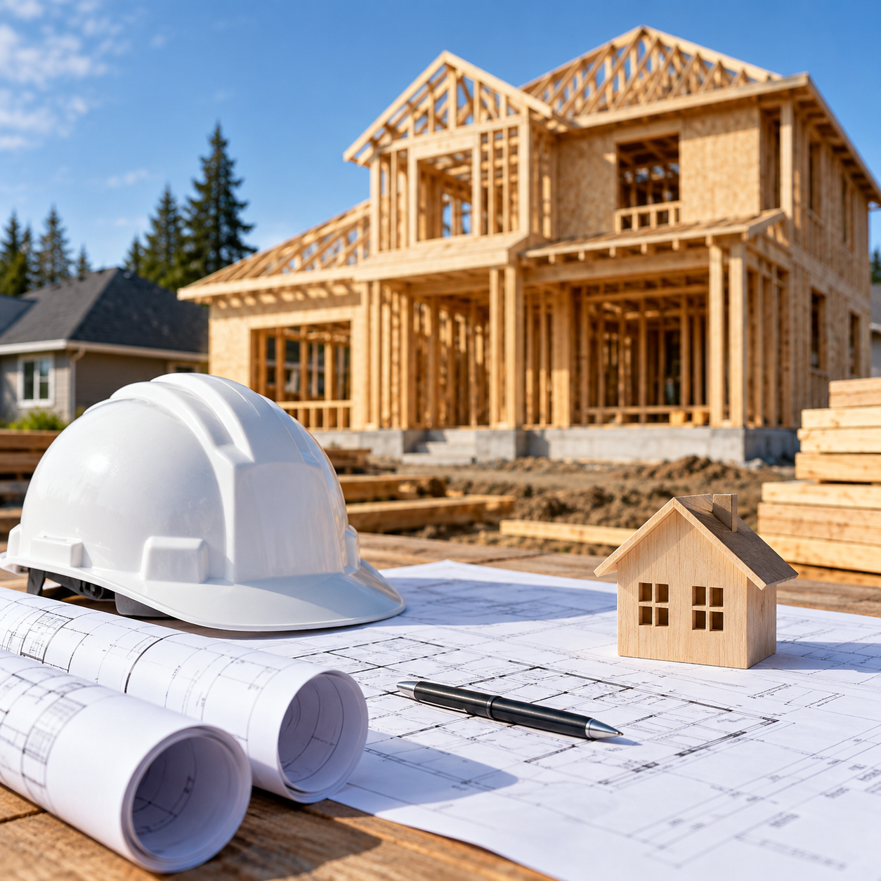 New home construction with construction-to-permanent financing