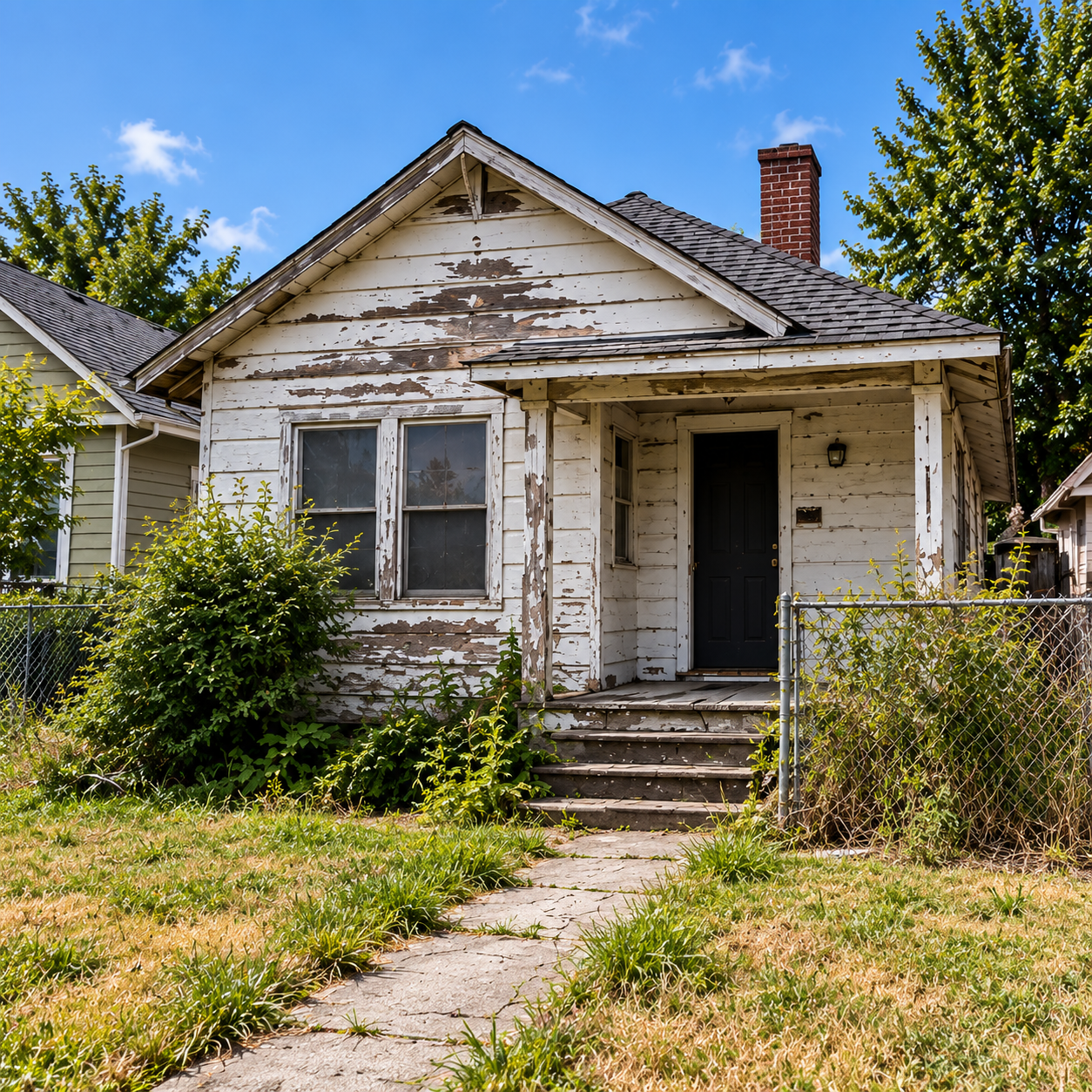 Investment property before a fix and flip renovation