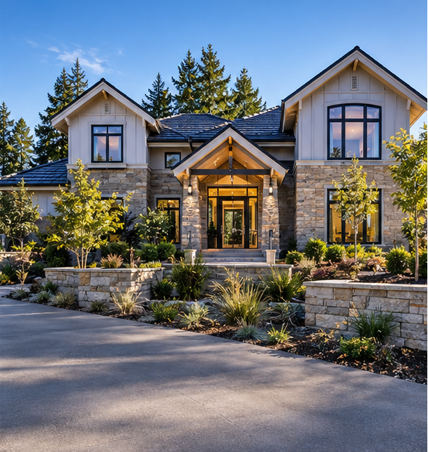 Completed high-value custom home in Oregon and Washington