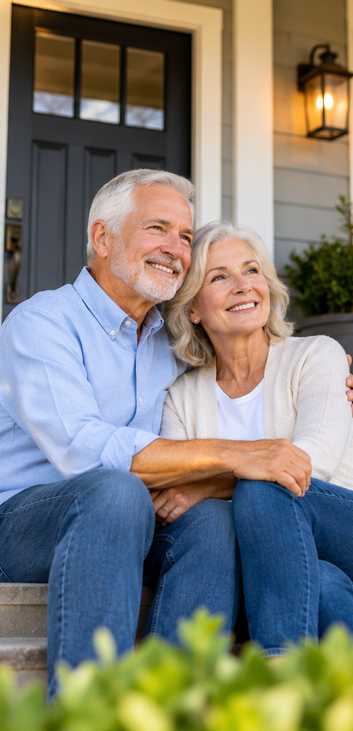 Older couple relaxing at their home while exploring reverse mortgage options in Oregon and Washington